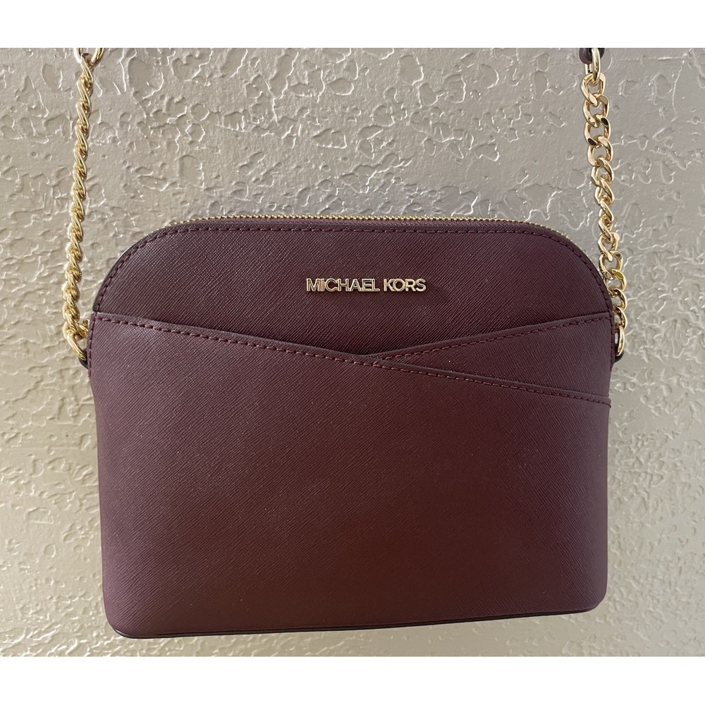 MICHAEL KORS Shoulder‎ Bag Leather Wine plum